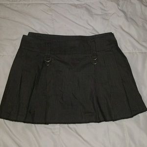 Plad skirt w pleat type.. black and grey #1